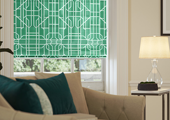 Bamboo Brights, Jade - Twist&Fit Roman Blind - Image 5